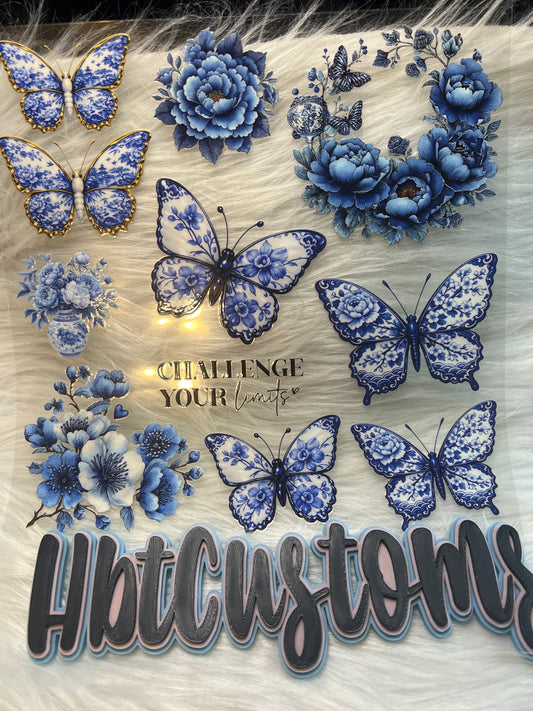 Blue Butterflies Challenge Your Limits Element