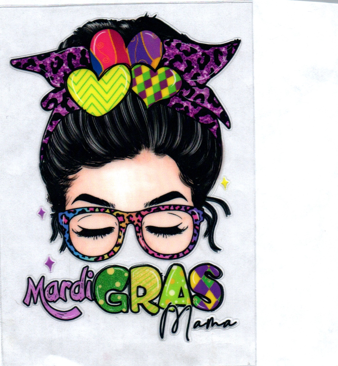 Mardi Gras Mama Decal 2