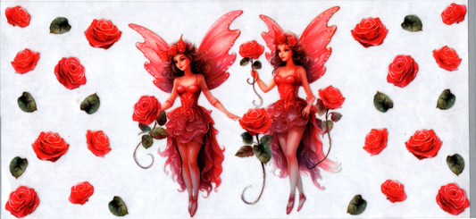 16 oz Red rose fairy