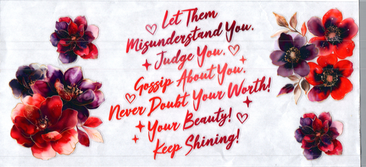 16oz Let Them Red/Purple Inspirational
