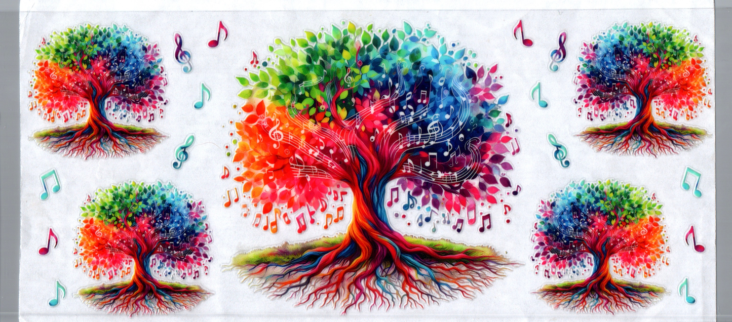 16oz Rainbow Tree Of Life Music Notes Flowers 20