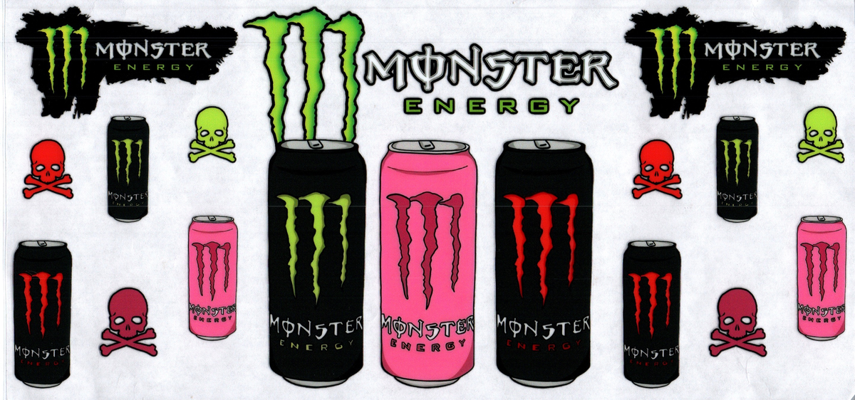 16oz green pink red monster energy 201