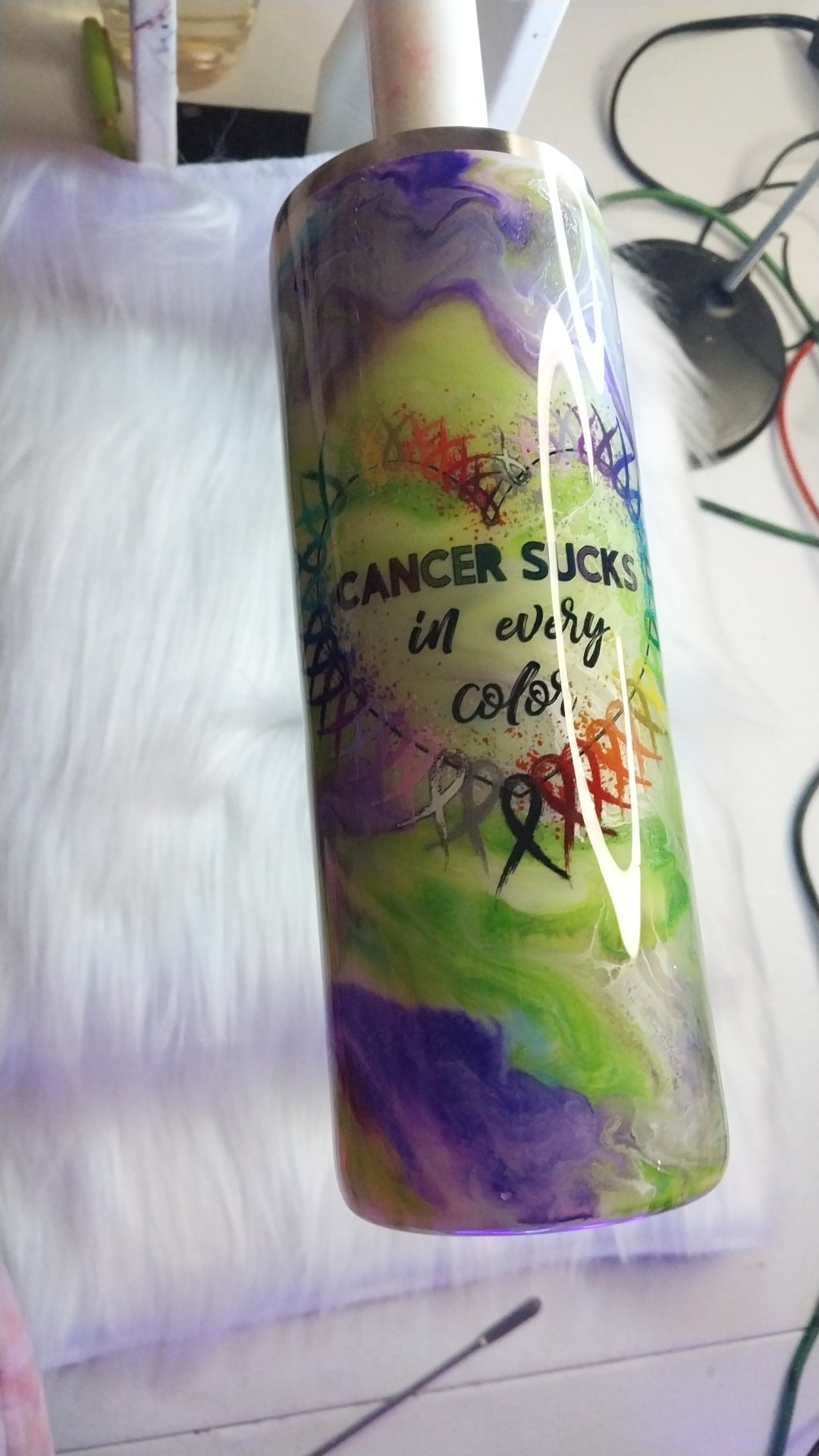 20 oz Cancer In All Colors Sucks