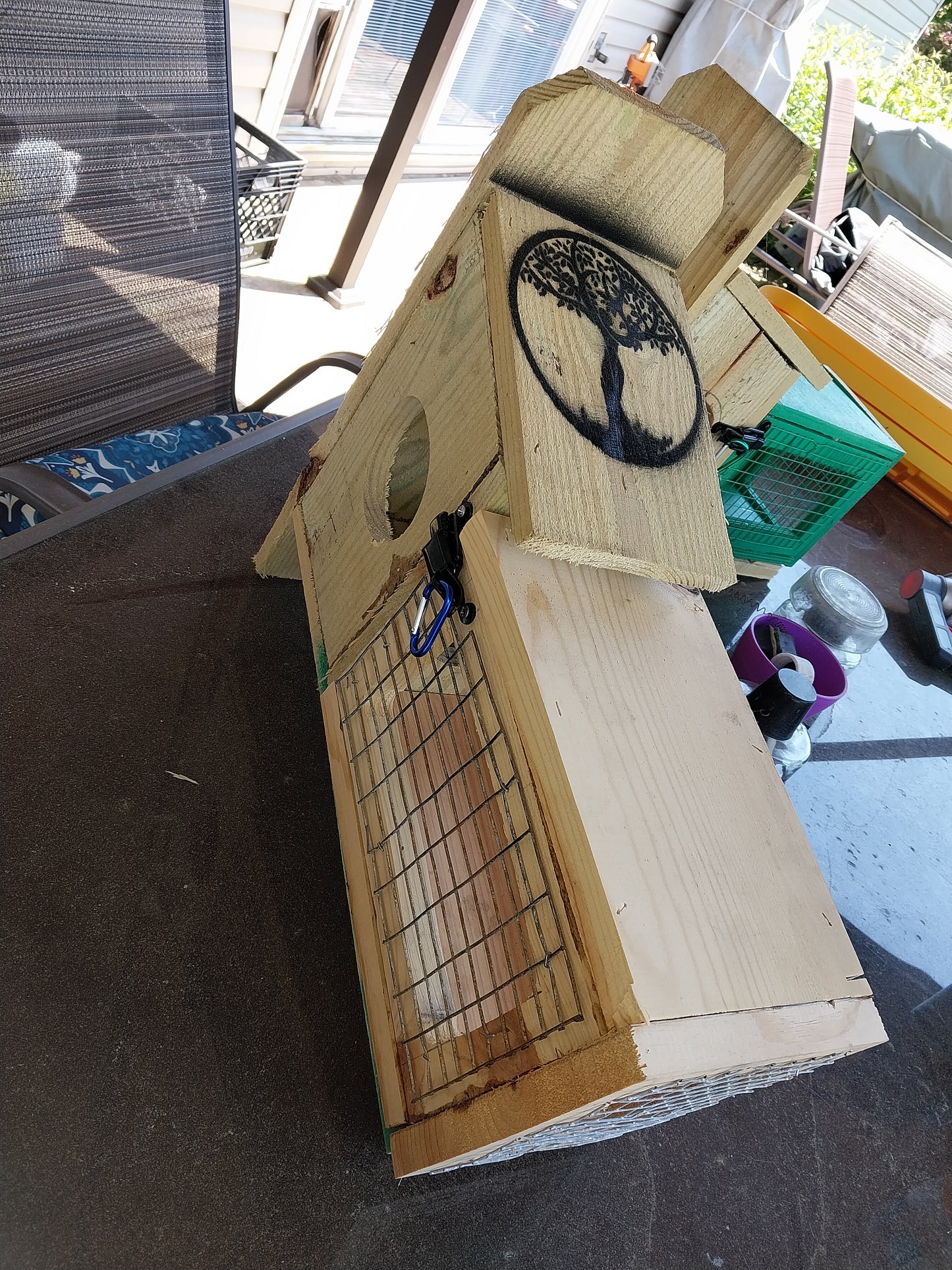 Caged Squirrel feeder