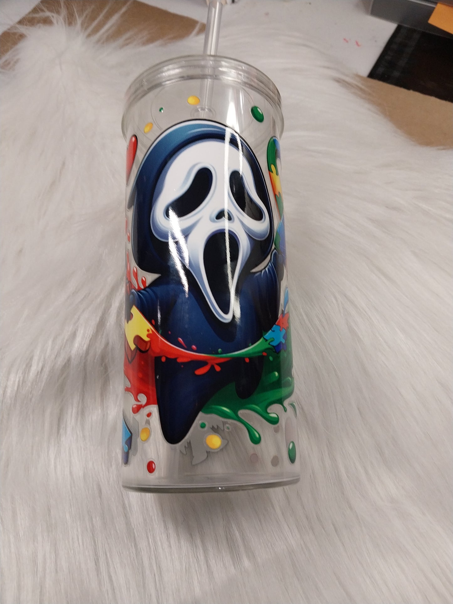 20 oz Scream Aultism Plastic Tumbler