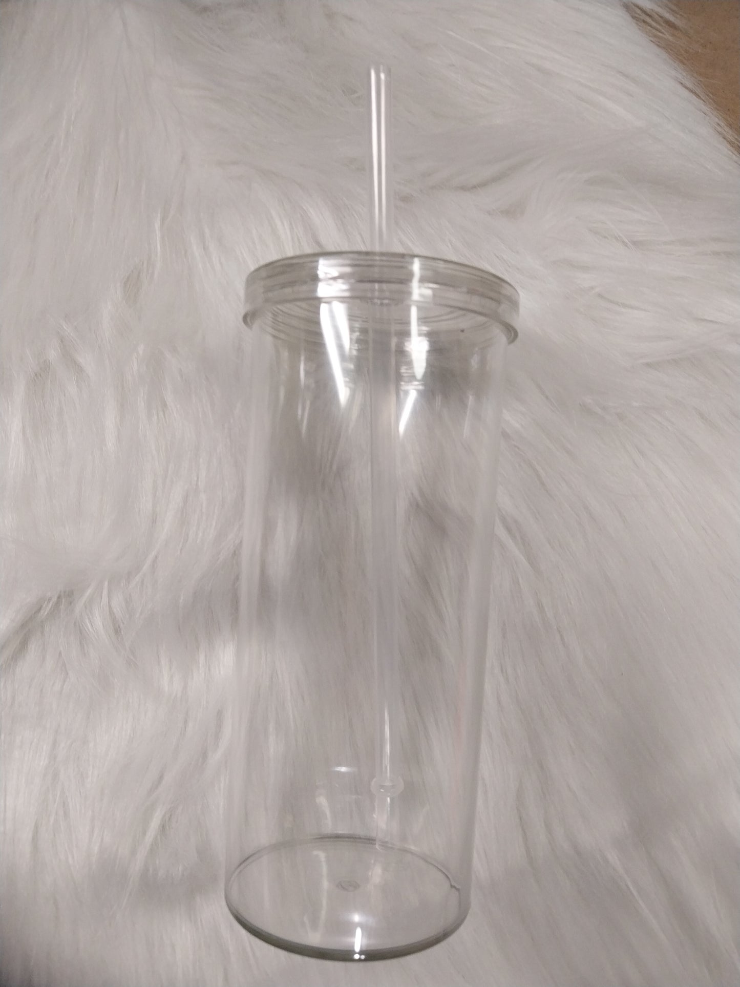 20 oz Plastic Tumbler w/ Straw