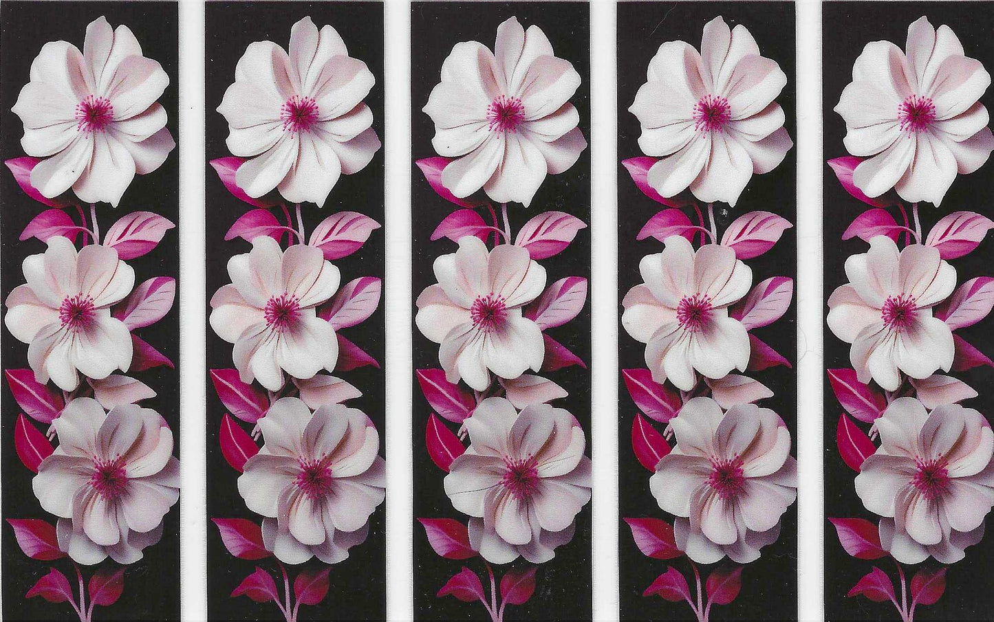 Pink Flower Pen Wrap 5 pcs (solid)