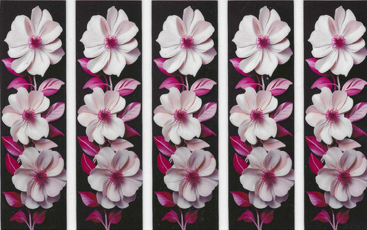 Pink Flower Pen Wrap 5 pcs (solid)