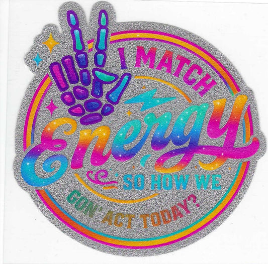 Rainbow Energy Glitter Decal