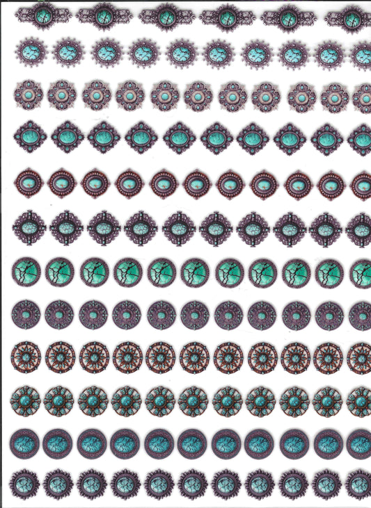 Turquoise Medallions Element