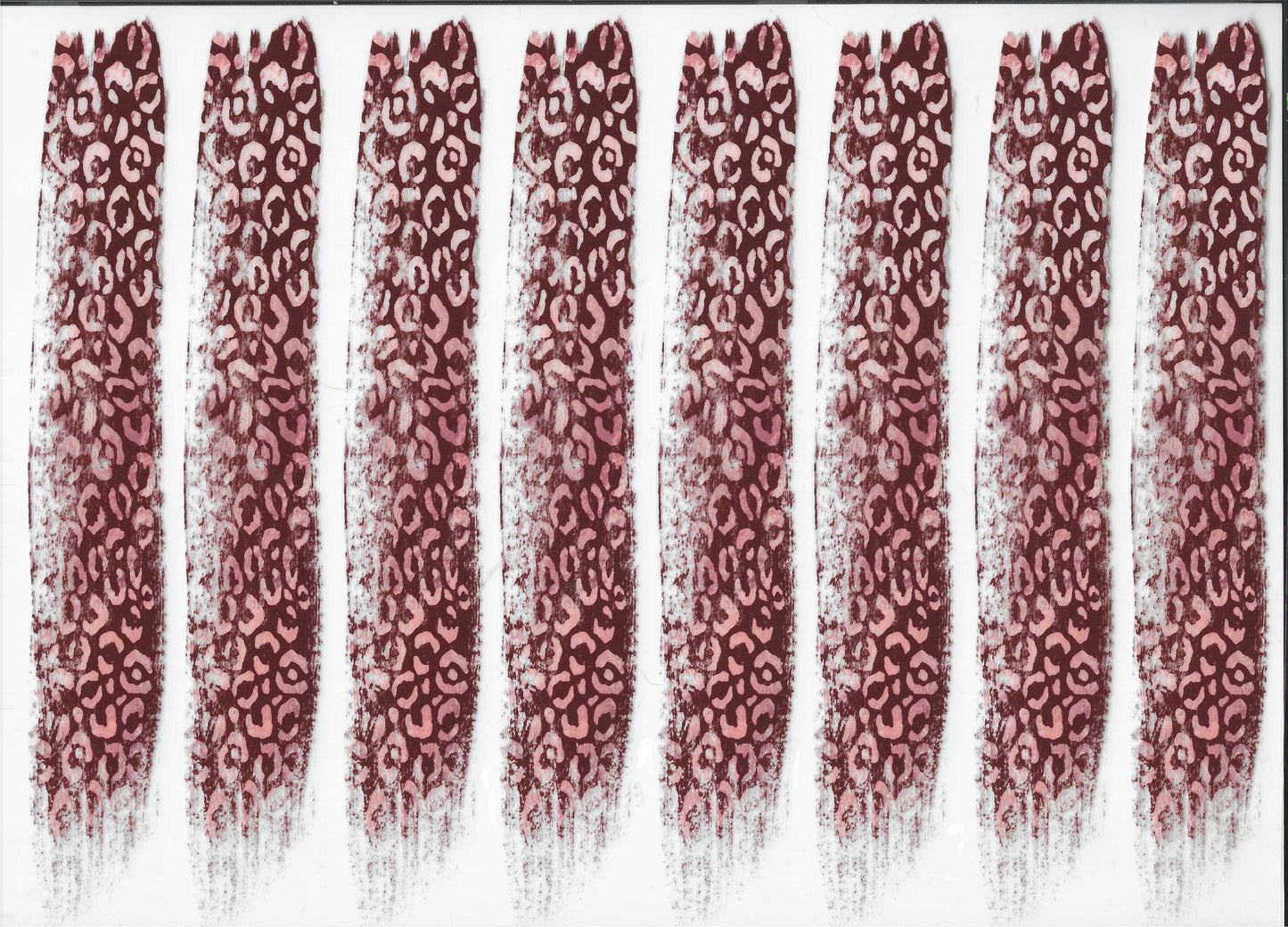 Burgundy Leopard Brush Strokes Element
