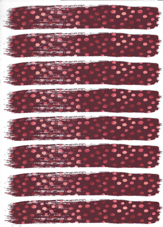 Burgundy Brush Strokes Element