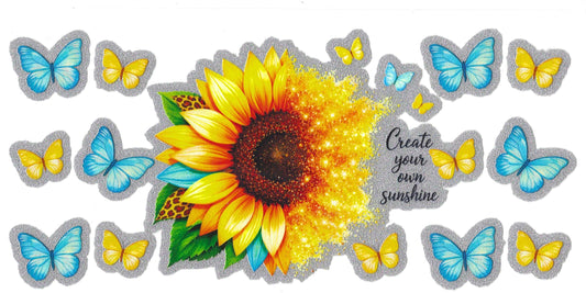 Sunflower Sunshine 16oz Glitter
