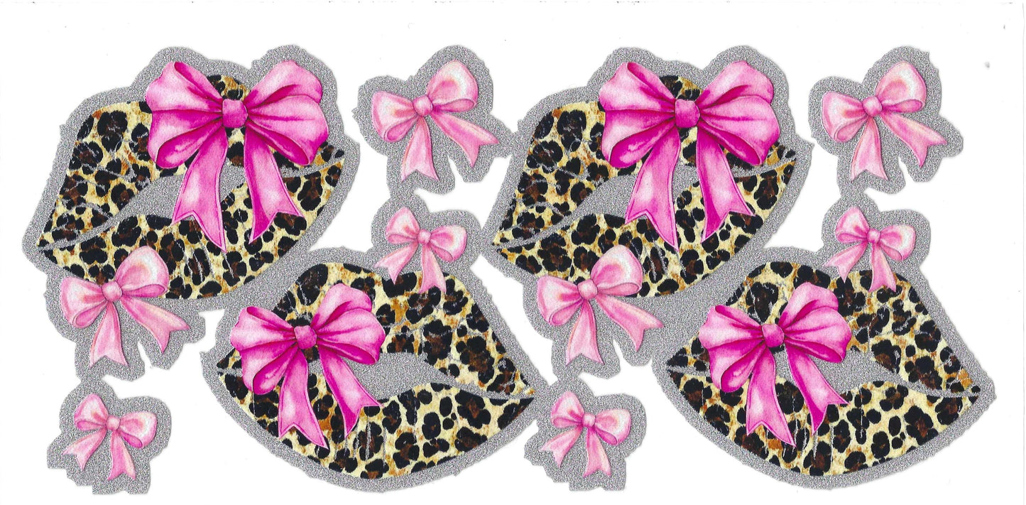 Leopard Print Lips 16oz Glitter