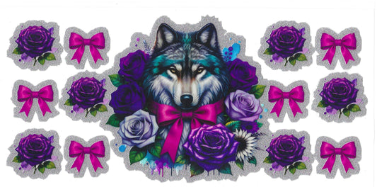 Wolf 16oz Glitter