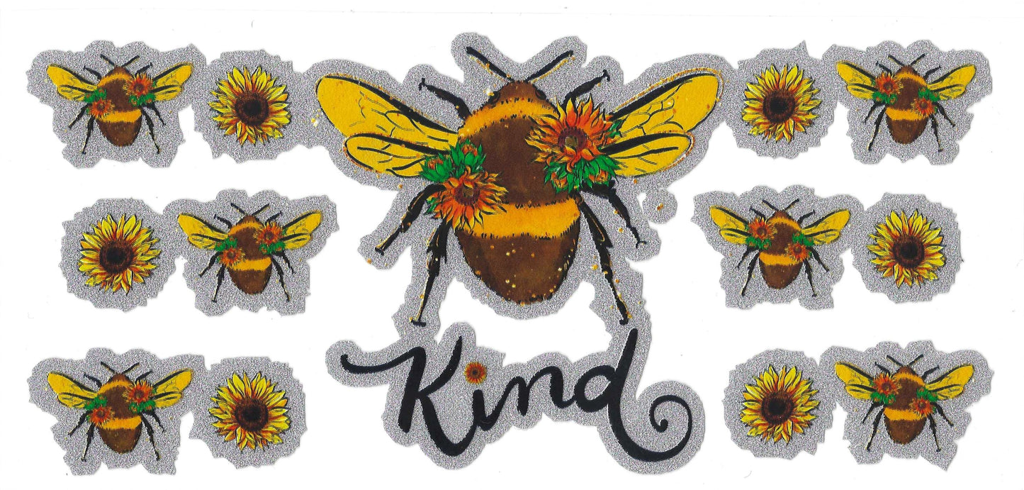 Bee Kind 16oz Glitter
