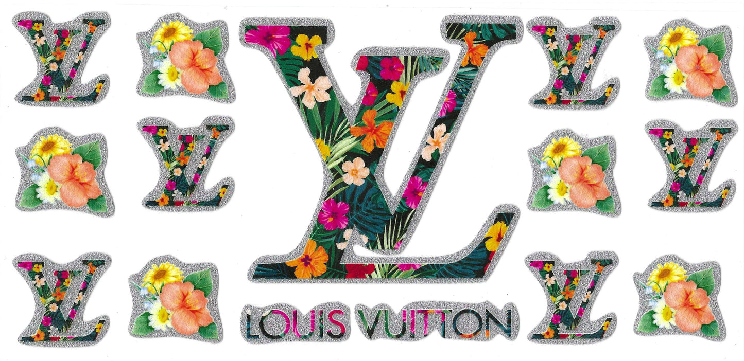 L-V Flower 16oz Glitter