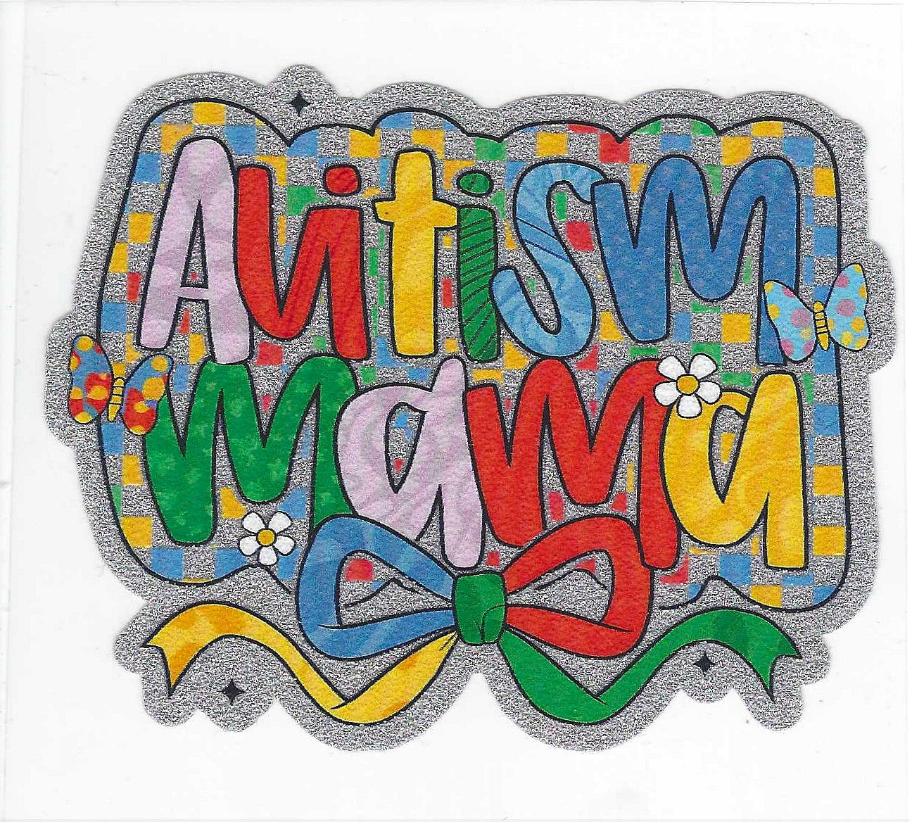 Autism Mama Glitter Decal