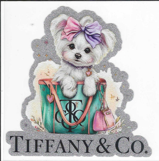 T... co Dog 2 Glitter Decal