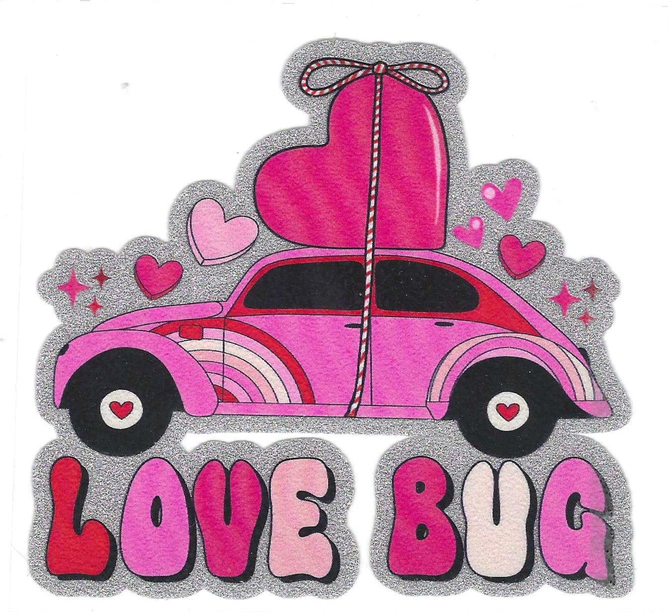 Love Bug Glitter Decal
