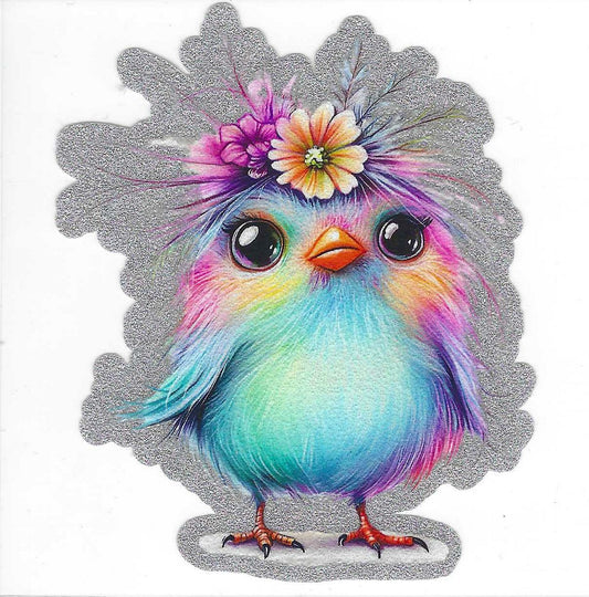 Baby Bird Glitter Decal