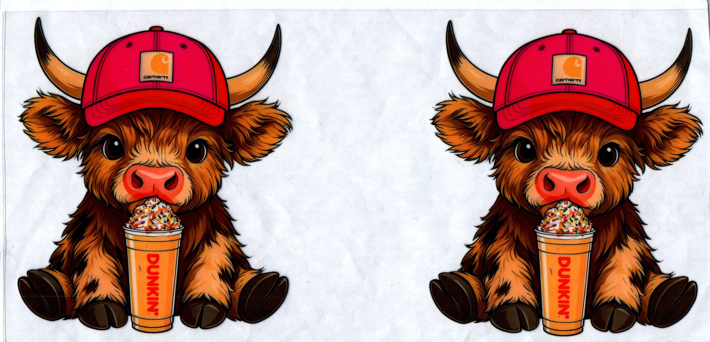 16 oz DD Coffee cow w/Chartt hat 205