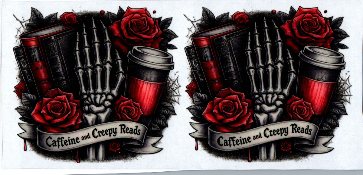CAFFINE AND CREEPY READS DECALS