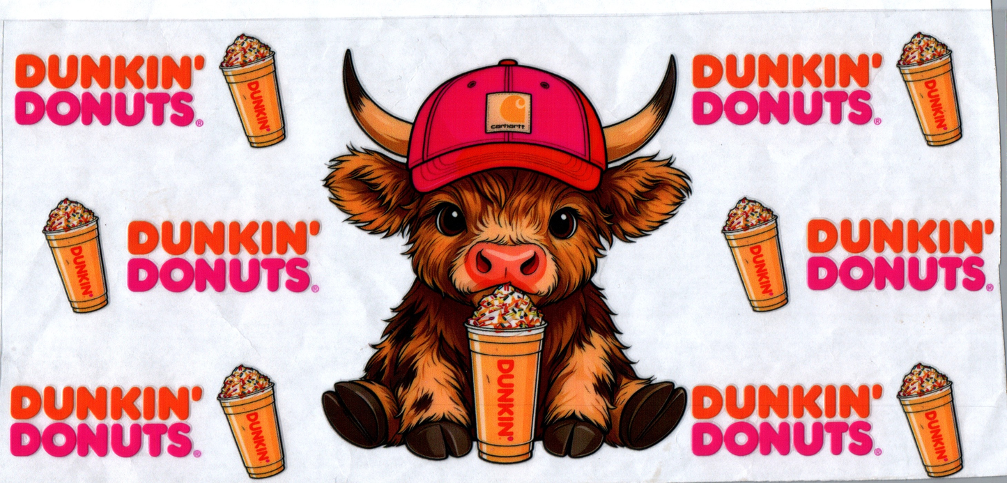 16 oz DD boy coffee cow w/Chartt hat 206
