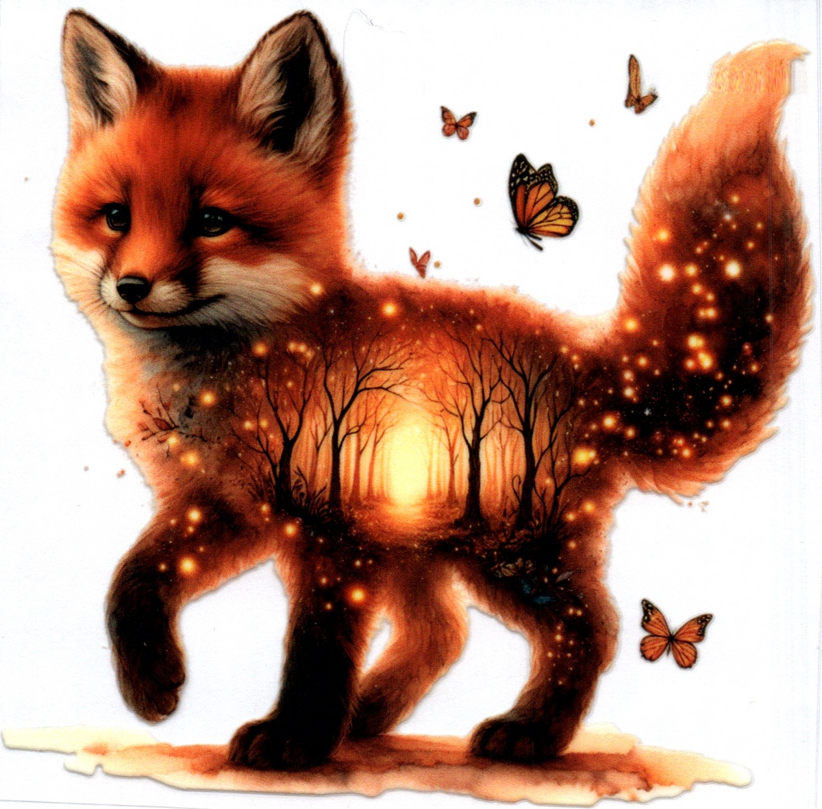 Double Exposed baby fox 20