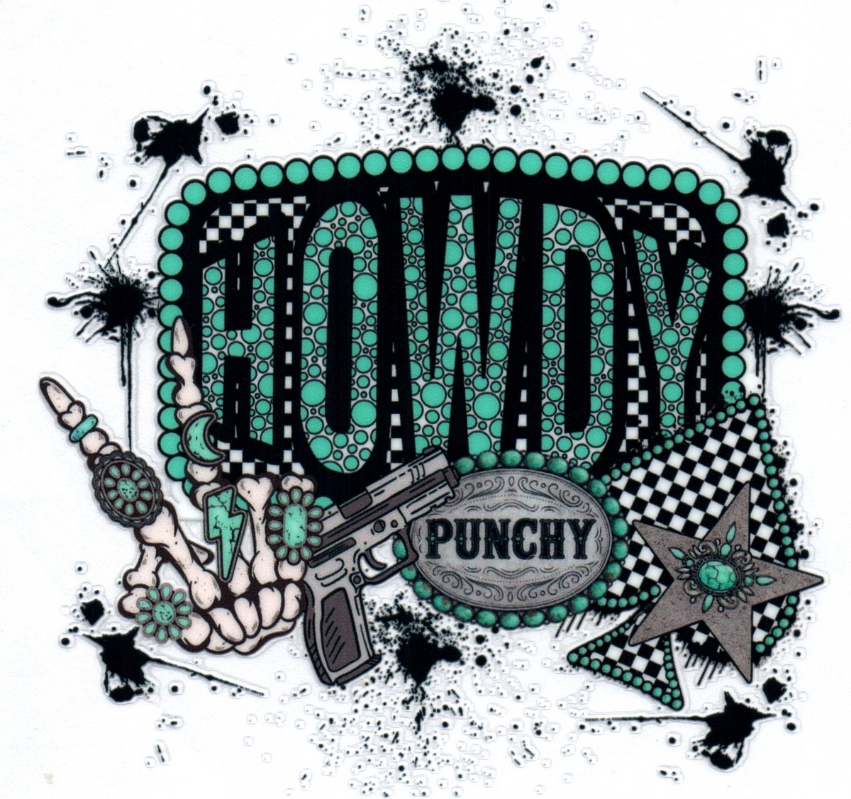 Howdy Punchy Single Decal 20
