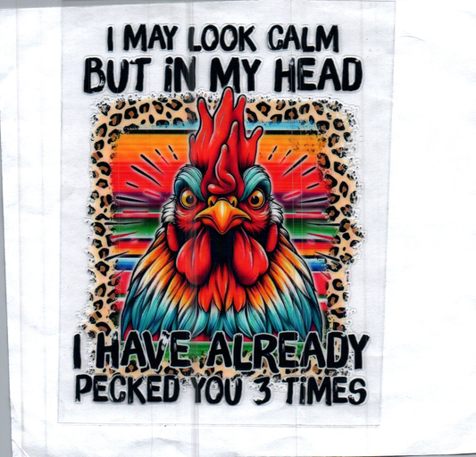 I may look calm but in my head Decal