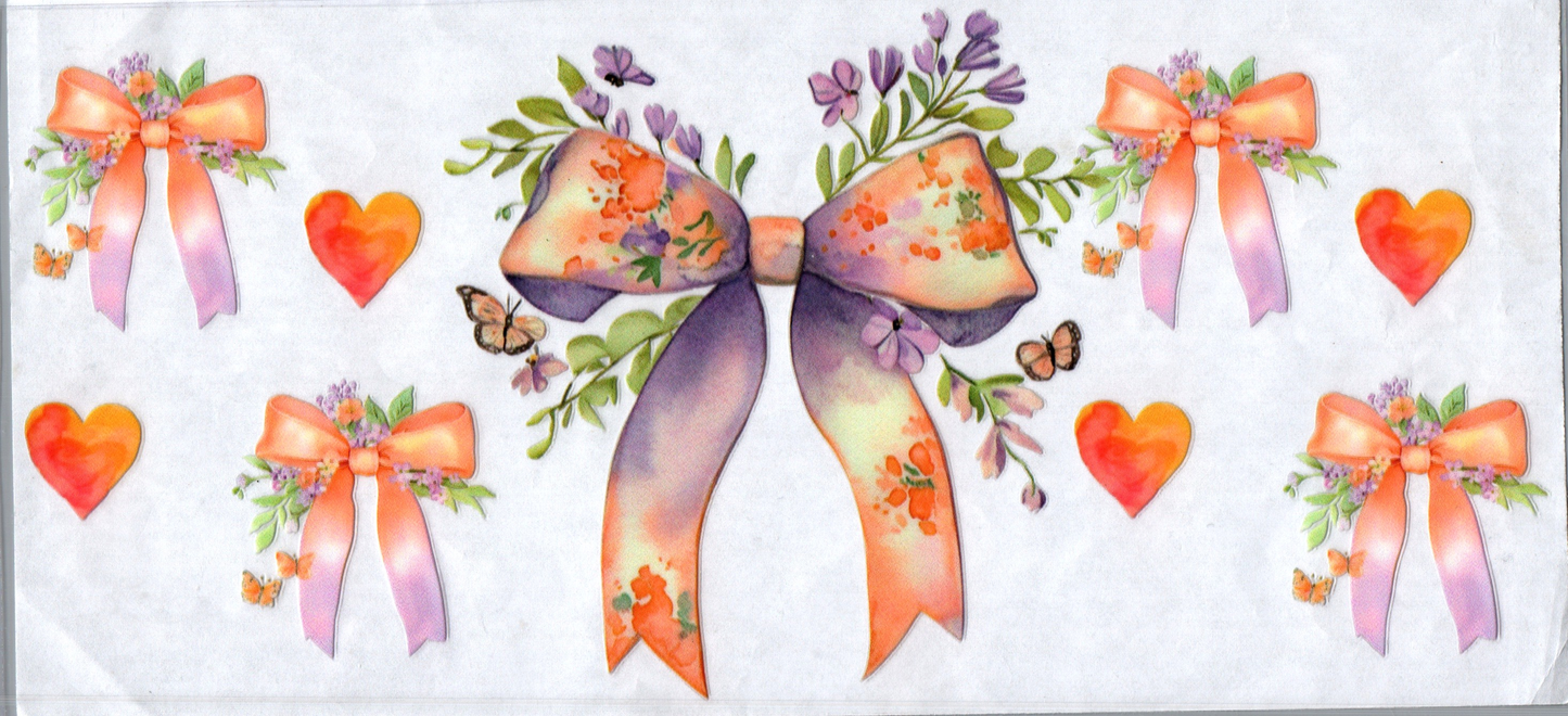 16oz Bows & Flowers Orange 21