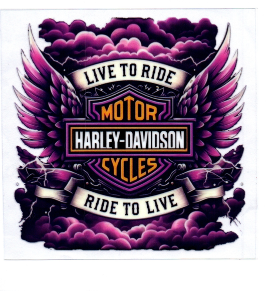 HD Purple Wings Decal 2