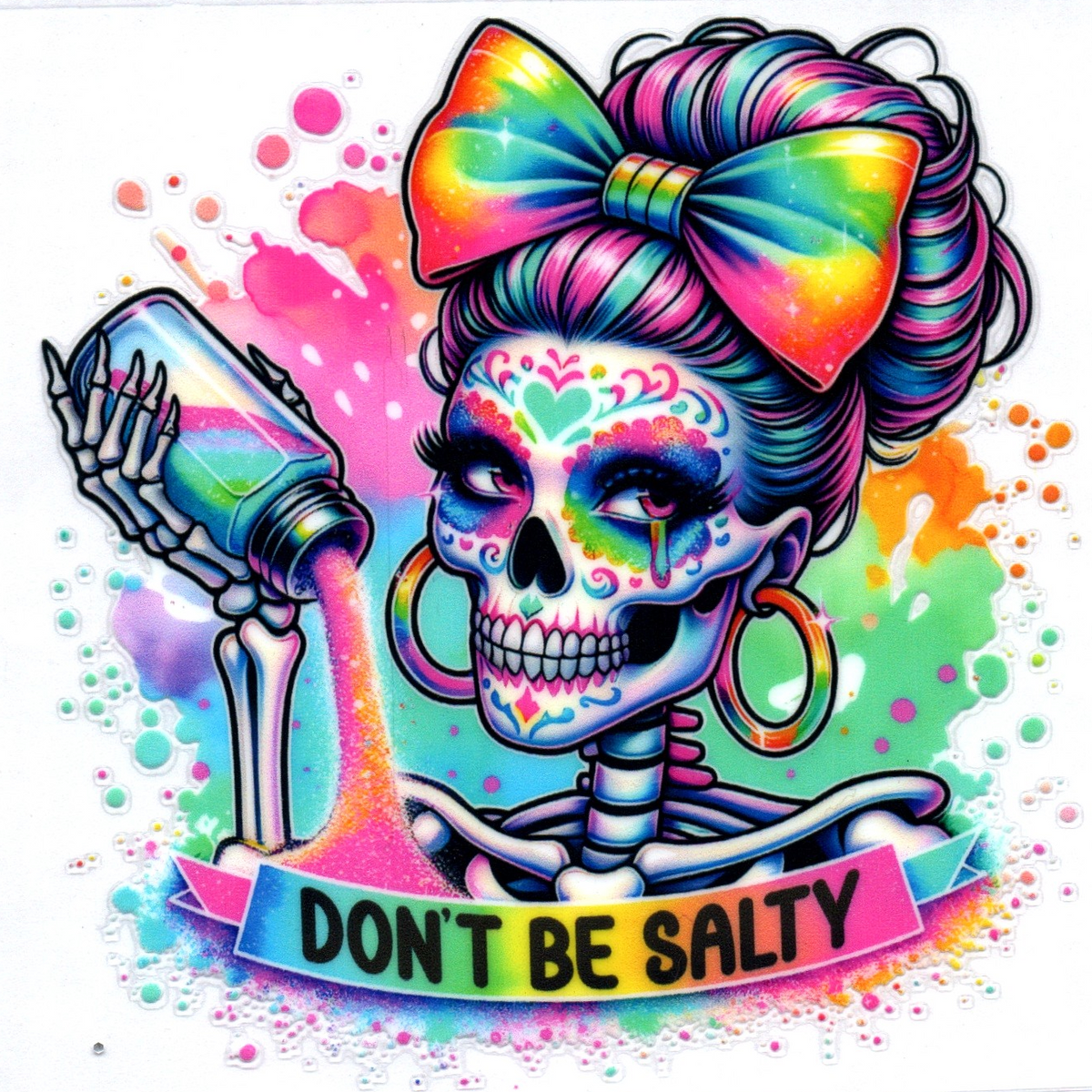 Day of the dead Don't be Salty Single Decal 2