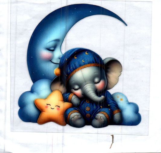Sleeping baby Elephant Decal