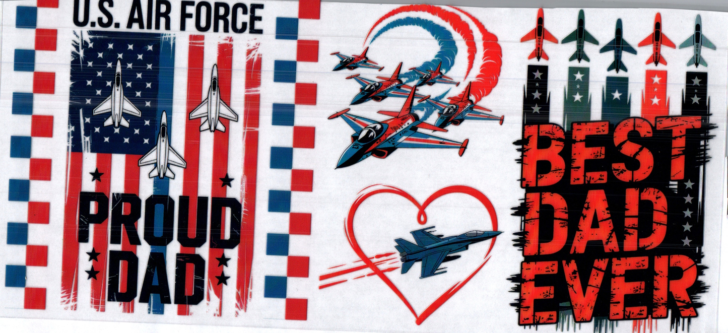 16 oz Military US Air Force Proud Dad 16