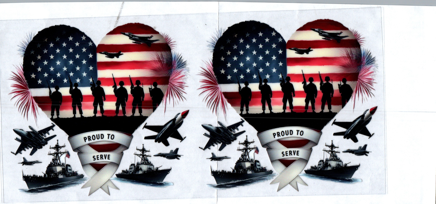 16 oz Proud to serve Military 2