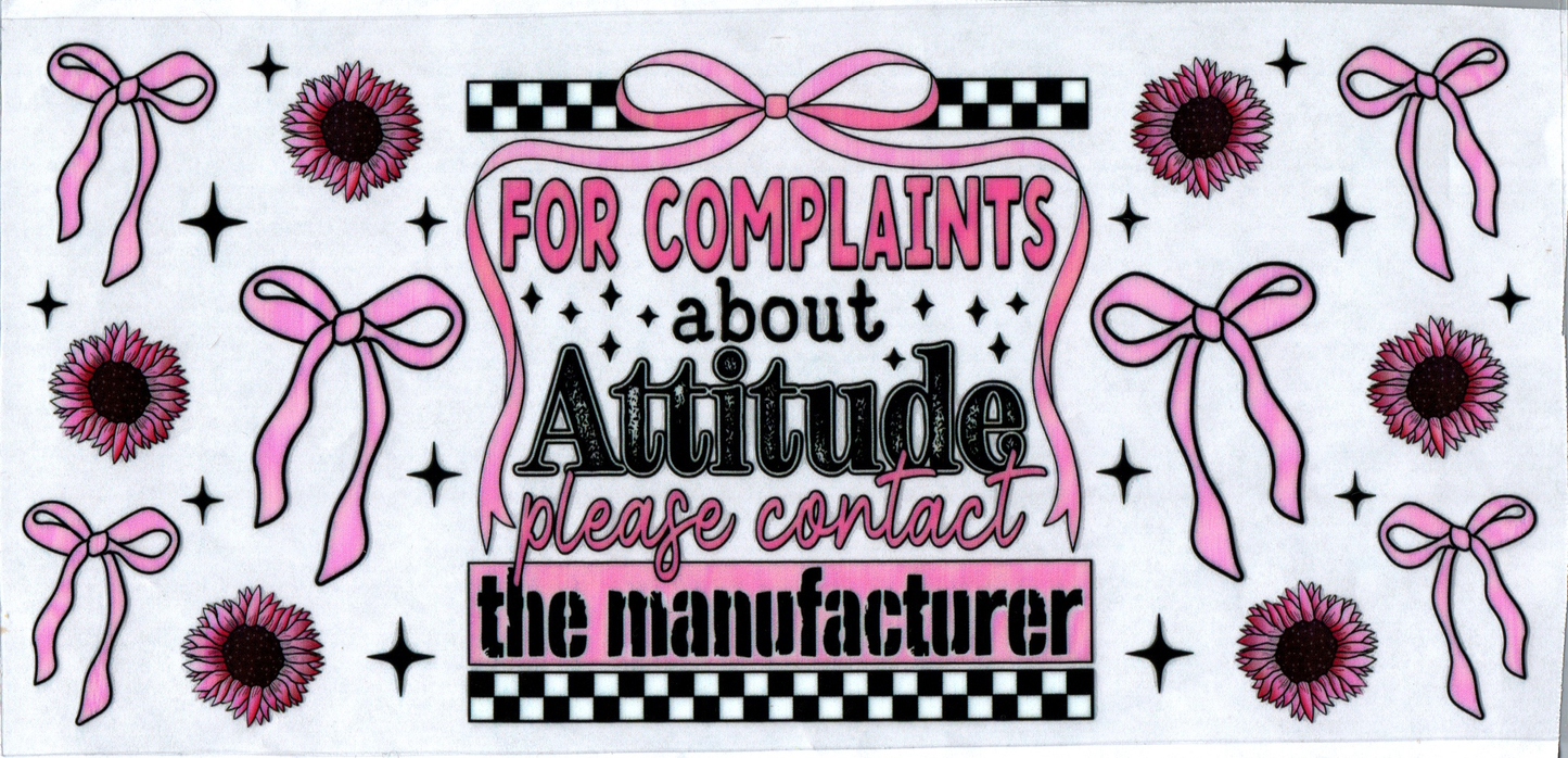 16 oz For complaints about attitude contact manufacturer 22