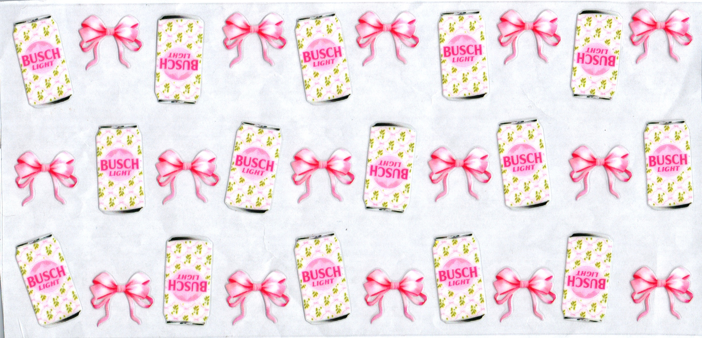 16 oz Bush Light Pink&Yellow Alcohol 22