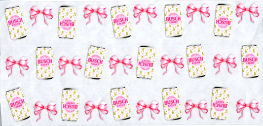 16 oz Bush Light Pink&Yellow Alcohol 22