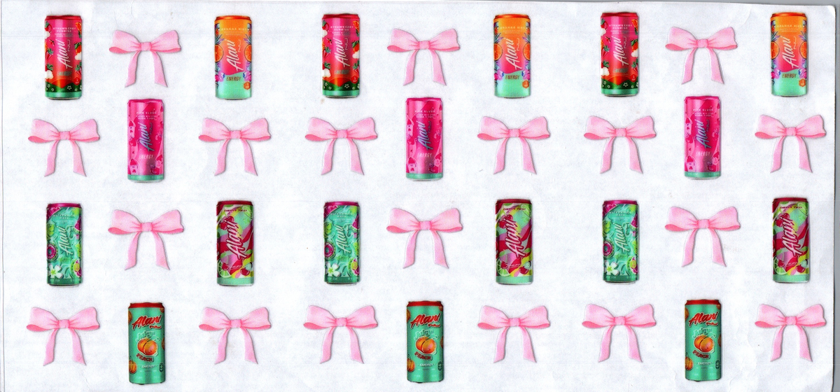 16oz pink bow mix of alani 223