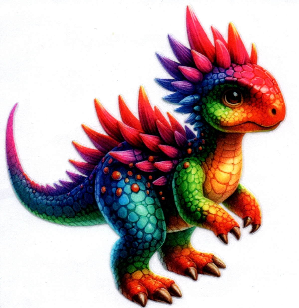 Rainbow dino Single Decal 22