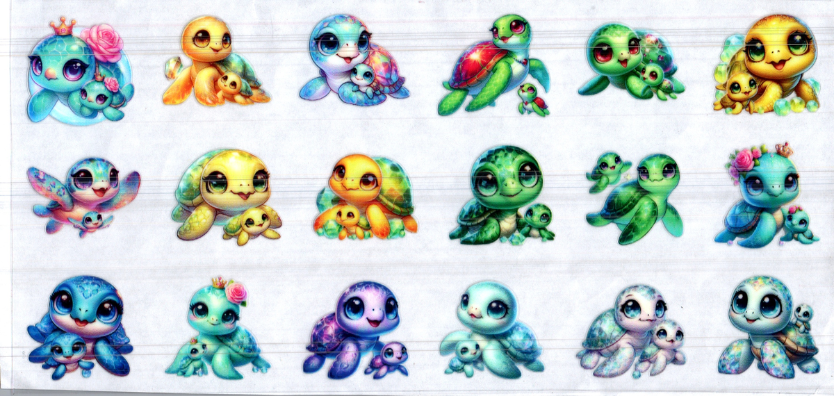 16 oz big eye cutesy sea turtles assorted 227