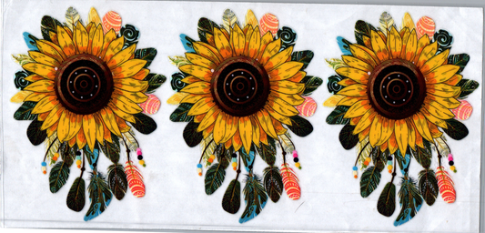 16oz Large Sunflower Feather Dream Catcher Flowers 23