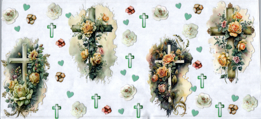 16oz Crosses W/Roses Faith 23
