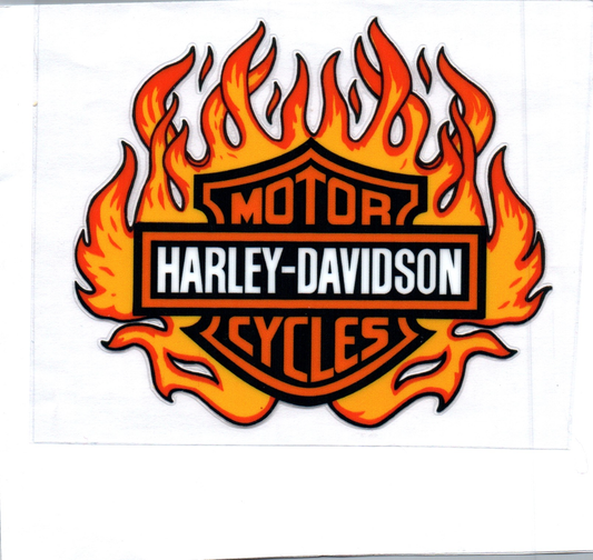 Flaming HD Logo Decal 23
