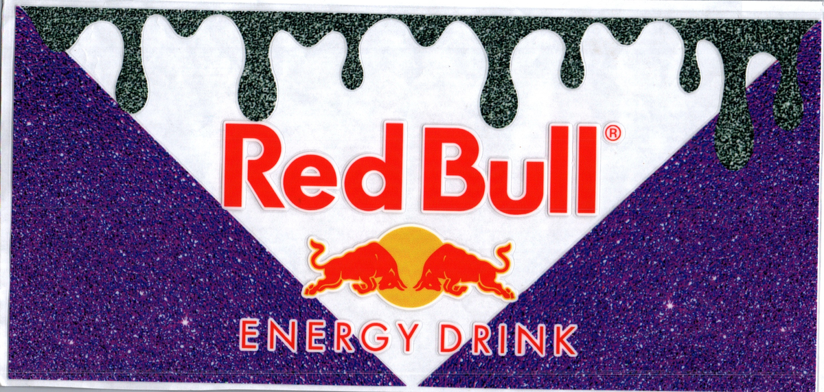 16oz purple black drip glitter red bull 234