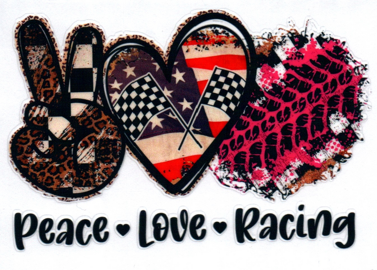 Peace Love Racing Misc. Single Decal 23