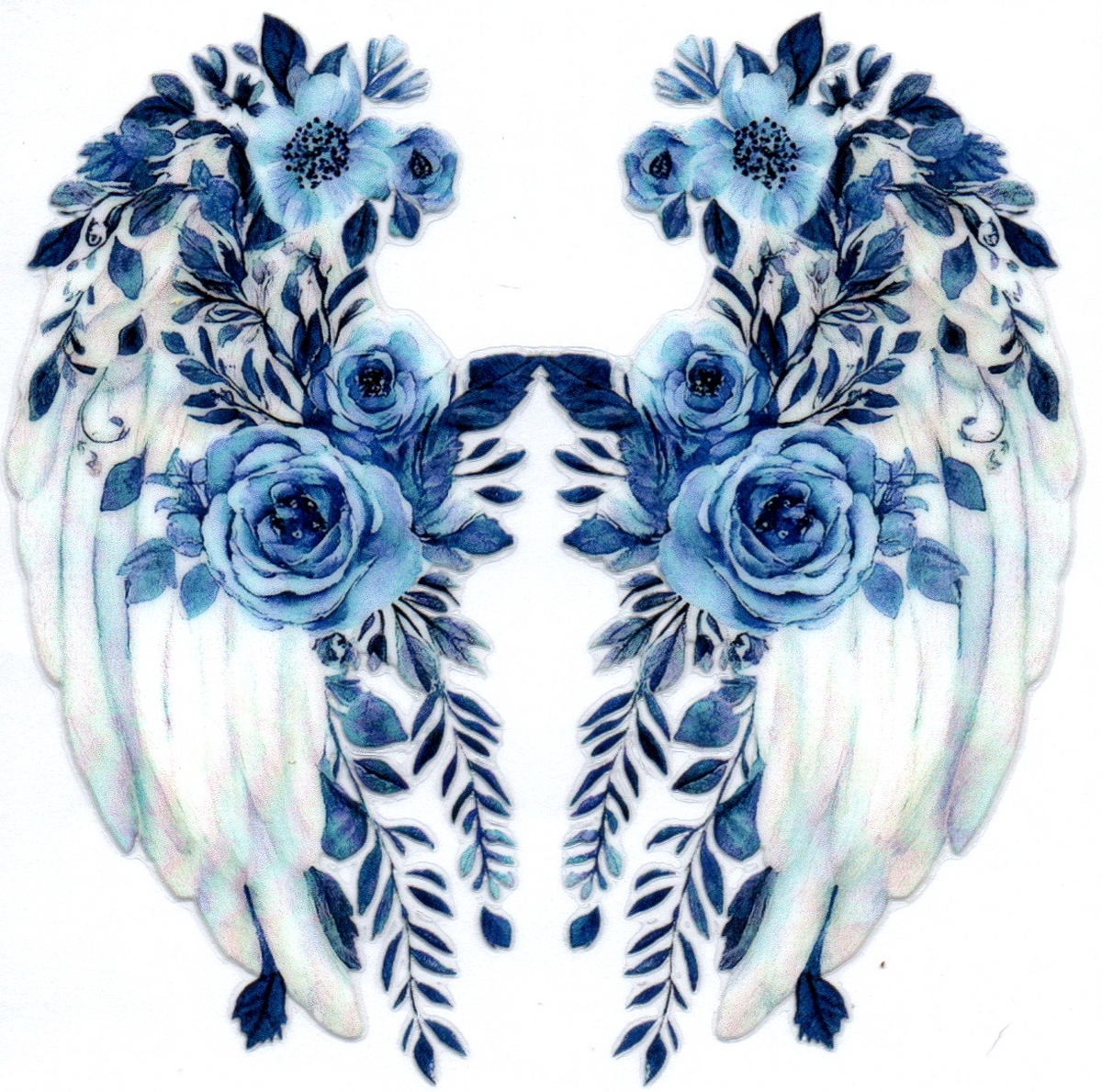Blue and White Angel Wings 2