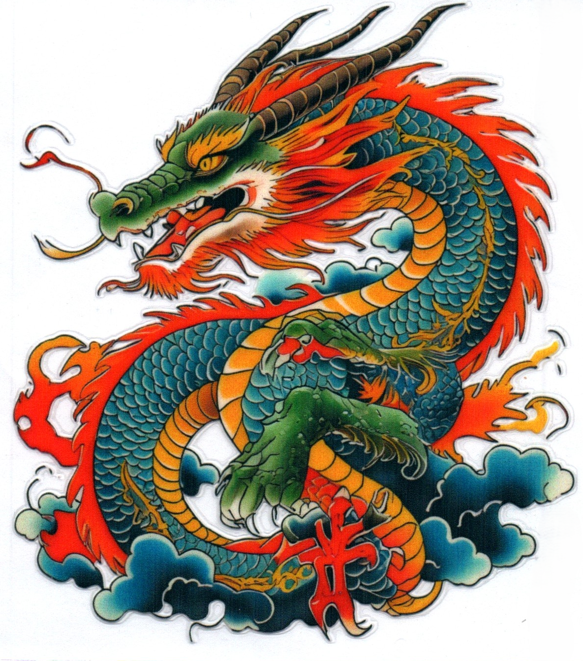 Chinese Dragon Single Decal 2